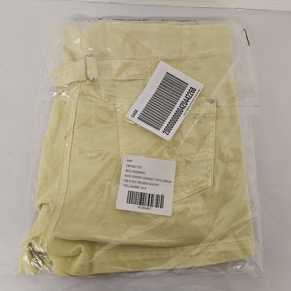 Anthropologie Pilcro The Kit Regenerative Mid Rise Cotton Shorts in Yellow NWT - Picture 10 of 16